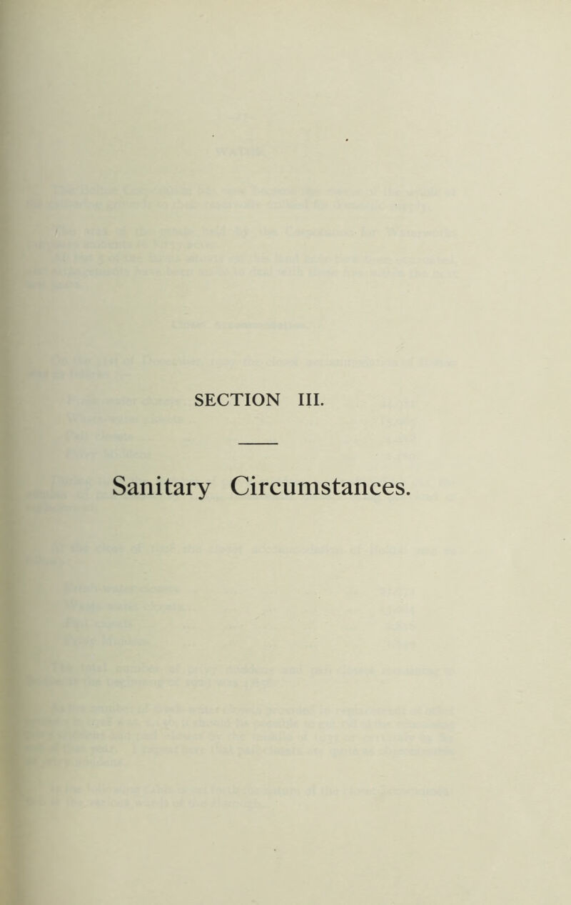 Sanitary Circumstances.