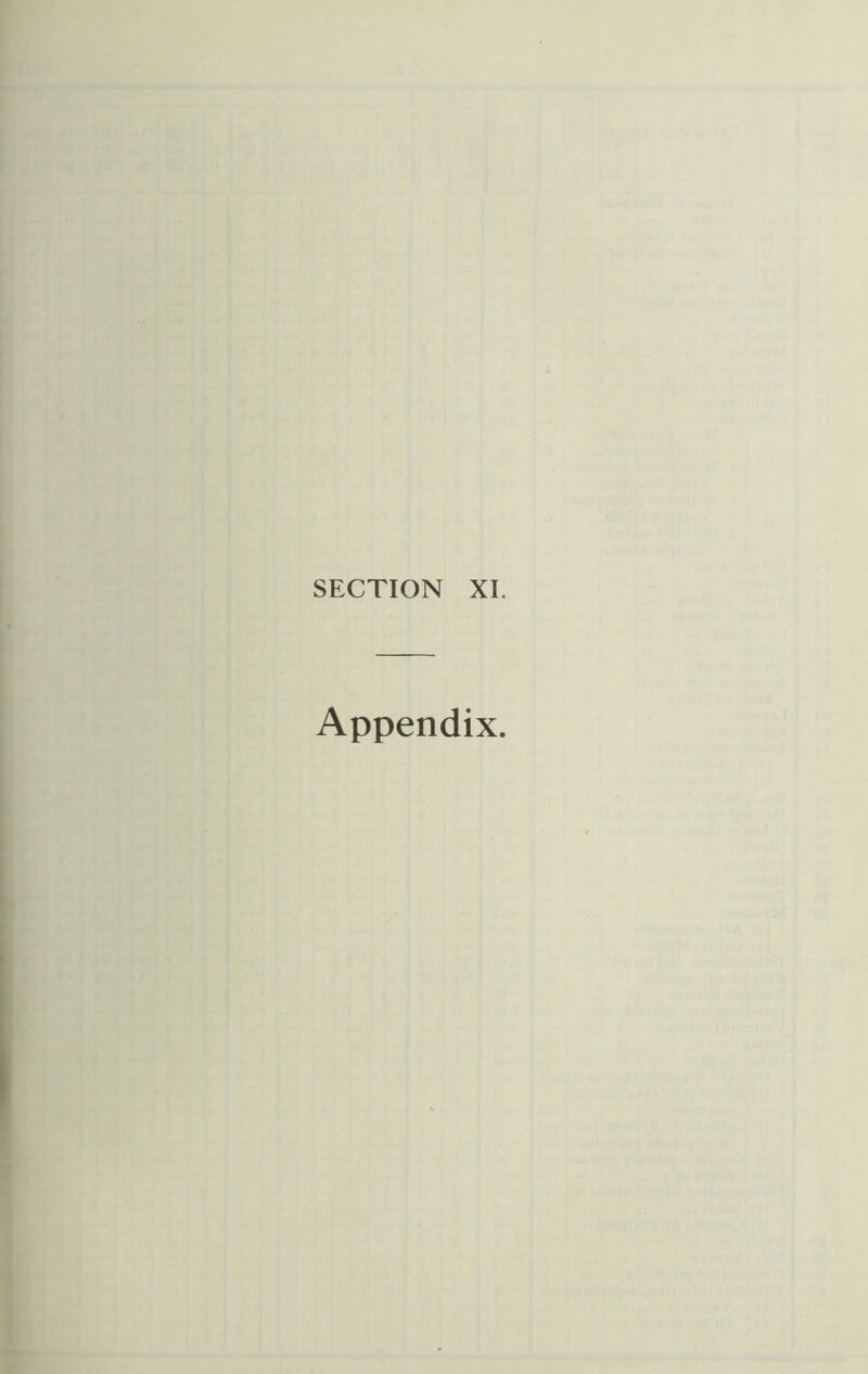 SECTION XI. Appendix