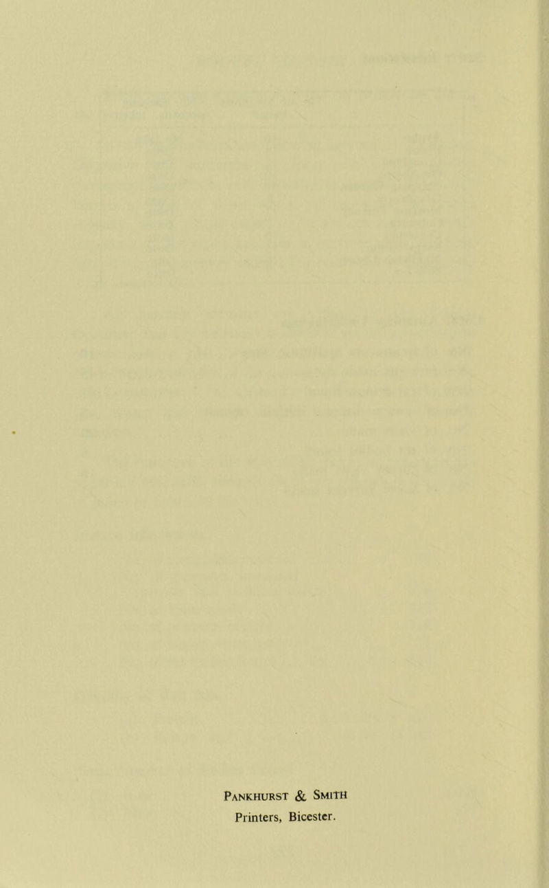 Pankhurst & Smith Printers, Bicester.