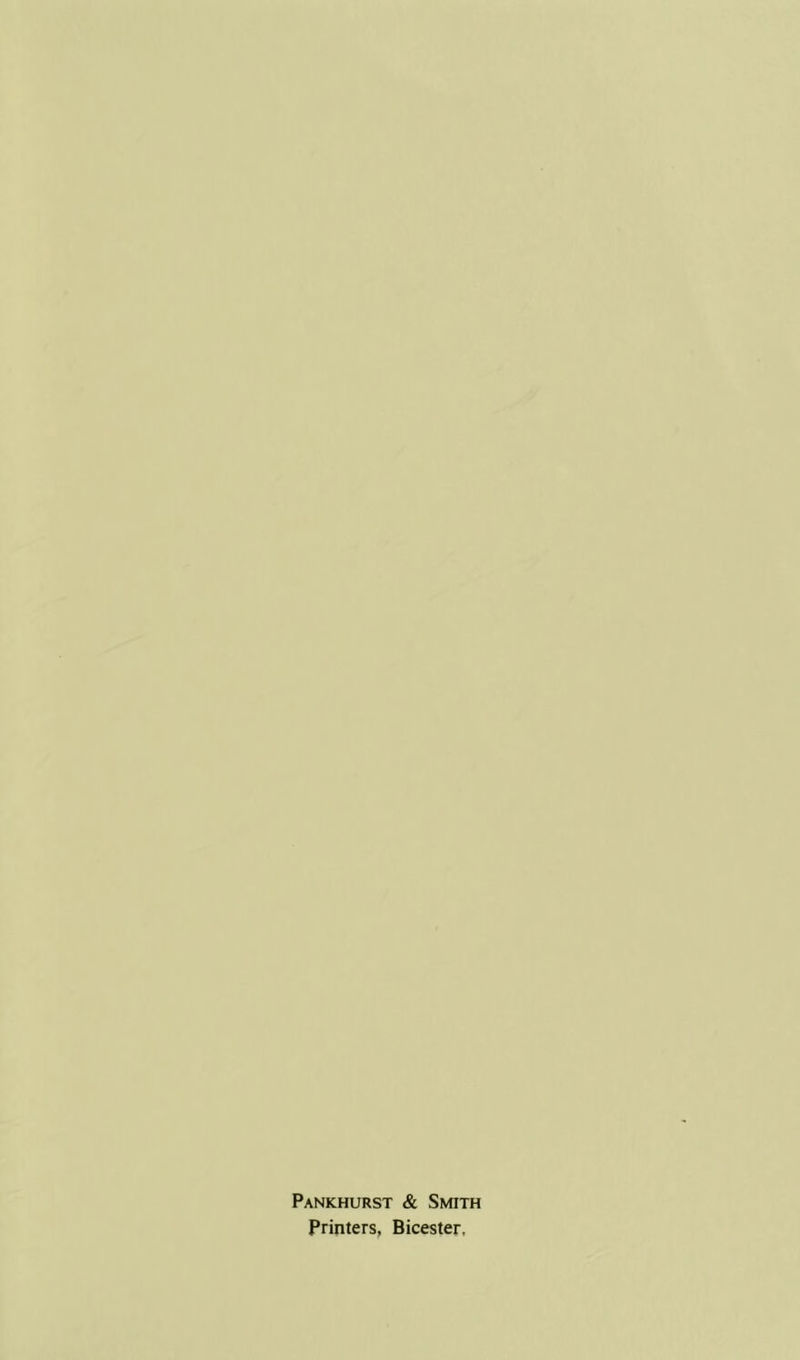 Pankhurst & Smith Printers, Bicester,