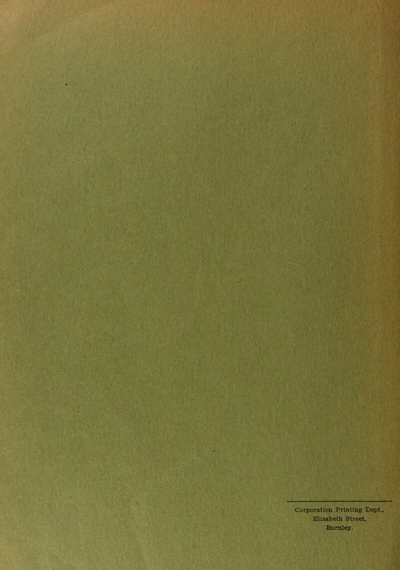 Corporation Printing Dept. Elizabeth Street, Burnley.