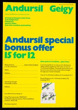 Andursil special bonus offer ; 15 for 12.