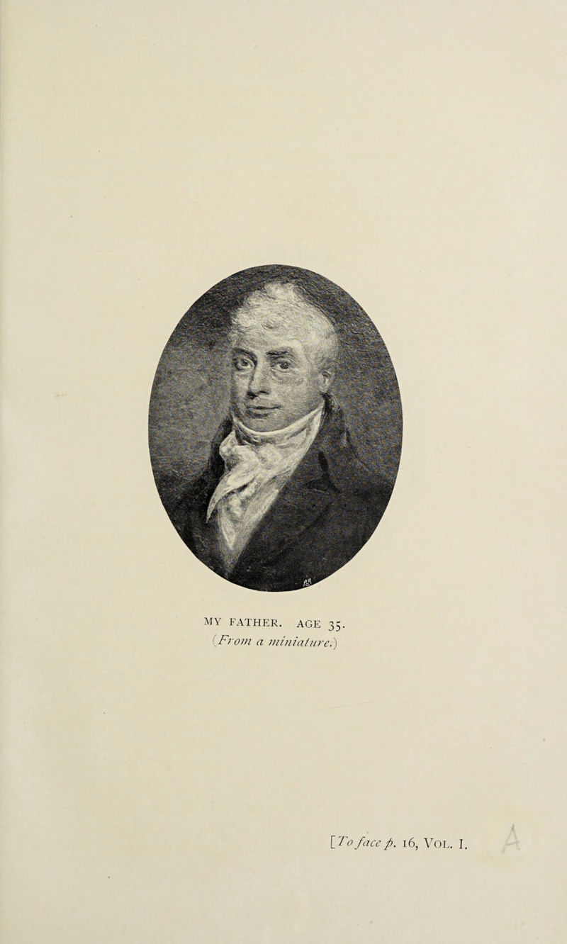 MY FATHER. AGE 35. (From a miniature.)