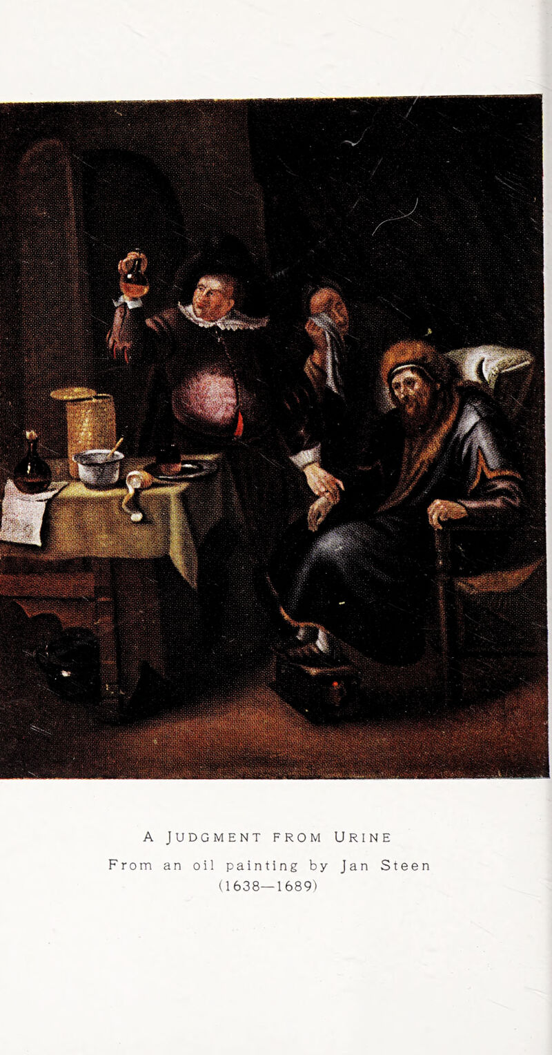 A Judgment from Urine From an oil painting by Jan Steen (1638—1689)