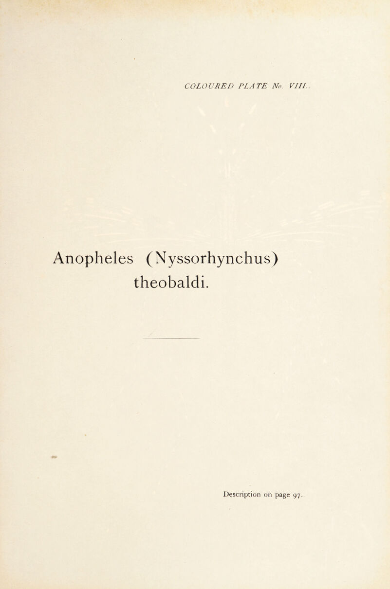 Anopheles (Nyssorhynchus) theobaldi.