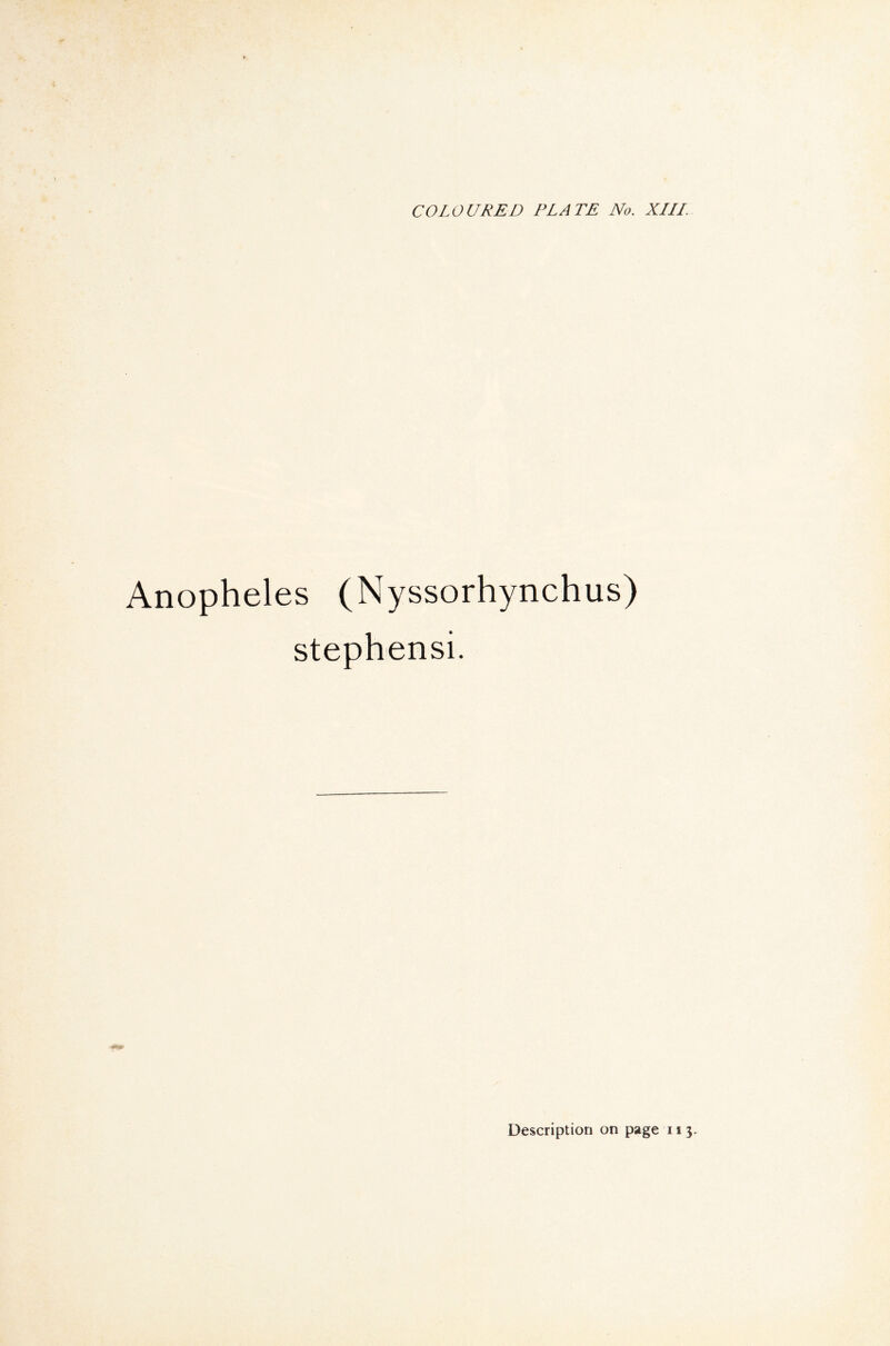 Anopheles (Nyssorhynchus) Stephens!.