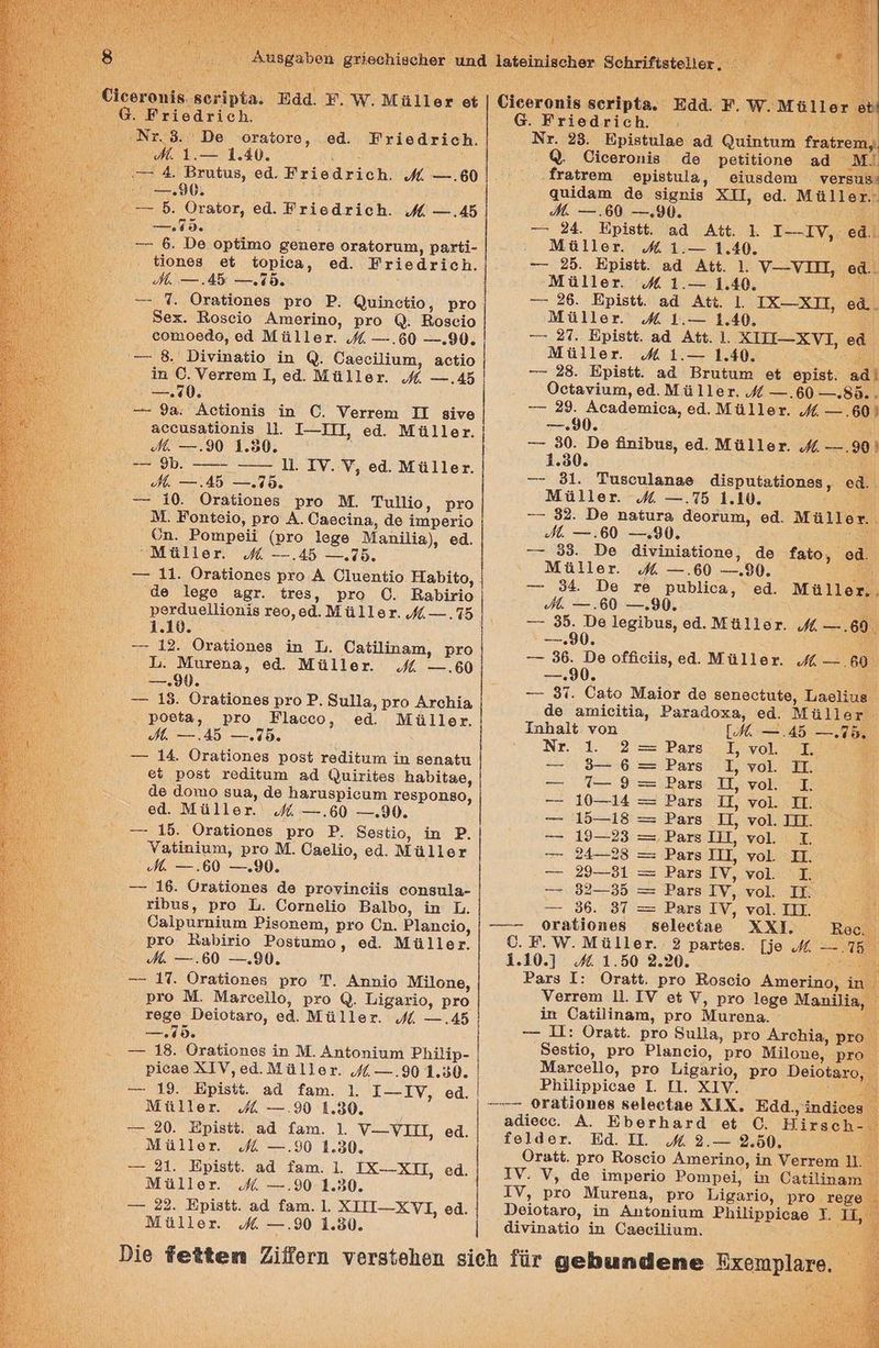 ο όσπεστ, 1.40. ς ποιο ο, σος α λα . - ο ᾖ ἴππ 6. Ὀθ. ορΏῖπιο ᾳ6πθτθ οχθίοσατα, ρθσίή- ος ὤοπθν οί ἴορίοα, 6 ----«45- ---.ςὂ. το Ῥοθχ. Ἑοφοῖο Απιοτίπο, χο ϱ. Ἡοβοίο τος οοπιοθᾶο, οἆ Μὰ119γ. οί ---.60 ----9θ. στι δ. Ῥϊναιαξίο ἵπ ϱ. Οιθοιΐαπαι, αοξίο 1π Ο. Ύθτχθηι 1, οἆ. Μά116Υ. ο ----4ὔ ς τος. πο ο Αοὐοης ἵπ Ο. Ύδυτοπι ΤΠ αἶνο ; αοοαξαΏῖοηπίς 11. Ι--ΤΠΠ, ο. Μά116Υ. ο 6, ---.90 1.90. ᾿ ο στη 98. τι ---- 11. Τν. Ὑ, οἳ. Μά11ο65. ώ{, ---.4ὔ --- 1. σσ 10. Οχαοπθ Ῥχο Μ. Τα]ίο, Ῥγο Μ. Ἐοη{δίο, ρτο Α. Οαθοίπα, ἆθ ἱπιροτίο οπ. Ῥοπιρθίή (ρχο ]9σ9 Μαη1118), ο. Μαλιόν ος -- 48 --ισδ. 'ᾱθ Ίθμο αρτ. ἴτθδ, Ῥτο Ο. Βαυίτίο αν τθν ο ν στ 12. Οταοπθς ἵπ Τι. ΟαΠπατα, Ῥτο το... Ματθπα, θᾱ. Μά119Υ. ο --.60 ος πες. -- 19. ΟΥ8{19ΟΠ68 ρχο Ῥ. Βα]]ᾳ, ρτο Αχοβίς τον Ροθῖι, Ῥτο Ἐ]βοςοο, ο. Μήῆ]]οτ. ο. ---«45 ---ιςῦ. σσ 14. Οταήοπθςδ Ῥο8ὲ τθᾶἰέηπι ἵπ βοηκθίέτι οὗ ροβί τοάἱζαπη δά Οπ]τίτθς Ἠαῦ1ΐζ86, :ᾷθ ἆοπιο δια, 4θ Ἱαχαθρίοατα ΥΟΒΡΟΠΒΟ, οᾱ. Μά]]οτ. ωά ---.60 ---.90. 15. Οταΐοπος Ῥτο ὮῬ. Βθβίο, {π Ῥ. Ὑαὔηίαπα, Ῥτο Μ. 08ο1ἱο, ο. Μά11οτ ή ---.60 ---.90. -- 16. Οταίίοποθς ἆθ ρτον{ηοἰς οοπβα]3- τρηβδ, Ῥτο Ἰ. Οοτγηθο Βα1δο, ἵπ Τι. Ο8ἱρυτπίατα Ῥΐκοποτη, Ργο ΟἨ. Ῥ]αποίο, ο φτο Ἀαυ]τίο Ῥοβίαπιοο, οἆ. ΜΔ]1ογ. ὁἵ. ---.60 ---9θ. ἀπ. Οχαοπθ Ῥχο Ἠ. Αππίο Μοπο, «91Ο Μ. Ματορί]ο, ρχεο ϐϱ. ΤΗραχῖο, Ῥτο χρρθ Βοἱοίιτο, οἆ. Μά]]οτ. οί ----45 .ζῦ. ρίοαο ΧΙΝΥ, ο. ΜΝ]]οτ. ο{---.90 1.00. κ 19. Βρίκις. αᾱ ἔαηι. Ἱ. 1---1ν, οᾱ. Μή]11οτ. ο ----90 1.90. 20. Ἡρίαίζ. αἅ {απα. 1. Υ- ΥΤΙΙ, “Μά]11οτ. ο ---.90 1.90. τι αἱ. Ερὶας. ο ἔτι. 1. ΤΣ- Χπ, Μή]1ογ. ο ---.90 1.90. στ 24. ΒΡΙΒΙ1. αά ἔαπι. 1. ΧΤΠ- ΧΥΙ, ο. Μ11οτ. ο --.90 1.50. οᾱ. οἆ. ᾱ. τε μμ. Ντ. 99. Ερίρέα]αθ αἆ Οαἰπέαπα Εταῖτ ο. Οἰοθτομῖί ἄθ ροῦίοπθ δᾶ «ταΐχοηι ορἰίπία, οἰαβάοπι απἰάαπι ἆφ αἴρηίς ΧΤΙ, οἆ. ΜΗ σας ----.θ0 ΙΙ : ἳ νι σης πα. 94. Προς ο δη 1 τ-- ἴσ. το ΜΟ]]οτ. ο 1.--- 1.40. εοα π-- 256. Ερϊεῦς. αά Αι 1. τ--ντΠ. Μθ1τοσ. ως 1.---μάθς -36. Βρίδε, ο Αἲ 1. ΤΣ- ΧΙ ΜΓΗ]1ο9τ. ὁά 1.--- 1.40. ες 21. Ἠρία, αἆ Α 1. ΧΙΠ- ΧνΠ,. Μή1]9τ. ὁϱά α.-- 140. πι 28. Ἐρὶαίς αἲ Ἐταίαπι ο ορίςύ. εά Οοἰανίαπι, θἆ. Μἄ 1191. ο ----.60 ---«δδ.. 29. Αοαάθταίρα, ο, Μ 119. /ί ---.60 9 0. | ο. - 90. Ὦο Βπίρας, ο. Μᾶ]1ο9γ. 4 --- 1.90. , μακαι πι 81. Τπδου]βη8θ ἁἀἰσριίαξίοπος Μήά]19τ. ο ----τὃ 1.10. π δα. Ὦθ ηβίατα ἄθοτιπι, ο. ΜΗ]1ου. Ύἱά ---«60 ----90. πλαν η 95. ο ἀῑνίπίθῆοπο, ἆθ Εαΐο, Μ8116γ. οά ---60 ---.90. -- 4. ο το ρυδ]οα, οἱ ---.60 ----9θ.. 5 Ἱ--- 9 Ξ- Έατ ΤΙ, νο 10---14 Ξ- Ῥατε ΤΠ, ἀδ---18 --- Ῥαχ ΤΙ, 19--2ὐ Ξ Ῥατε ΤΙ, 94---38 Ξξ Ῥατς ΤΠΙ, 29---51 Ῥατς ΤΥ, 52---56 Ῥατς ΤΥ, 9θ. ὃτ ῬΈαχς ΤΥ, - 9Υ88ἱ0Π68Θ αθ]οοίλο Ο. Ἐ ΥΥ. Μά1195. 9 ρατίρς. 1.10.] «ἱά 1.50 9.50. Ῥατο Τ: Οταζ Ρτο Ἐοβοίο Απιθτίπο, ἶ Ύοστθπῃ Ἡ. ΤΥ οἱ Ψ, ρτο Ίορο Να ΠΙ]1 ἵπ ΟαΑΜἱ]παπα, το Ματοπα. στ 1: Οταῦ ρτο Βα]]α, ρτο Ατοβία, ρτο Βορίίο, Ῥτο Ῥ]αποίο, Ρτο. Μ]]οηθ, ρχο Μαχοθ]]ο, Ῥτο Πήρωτίο, Ῥτο Ὠθίοίβτο, Ἐπιηρρίοβο 1. Π. ΧΙν. μὴ 9άΐθοο. Α. Ἑθοθτηατά οἱἳ 0. Ηϊτε 1θ]491. τα. τα. Ρ/Α ρν--- 2.00. τ 2 Οταζ6. ρτο Βοβοίο Απηθτίπο, {η Ψετ: ΘΤΩ 1Ν. Ὑ, ἆθ Ἰπιροτίο Ῥοπιροί, {πι θα πΐη, 1Υ) Ῥτο Μαχθπα, Ῥτο Ἰήσανίο, Ῥχο ὨἩο]οίατο, ἵπ Αηζοηῄασι ΣΩ ἱρρίο8ο Τ ἀῑνίπαιίο {π ΟβθοΙΠαπι. ο ως θρθ. ΠΒ ο