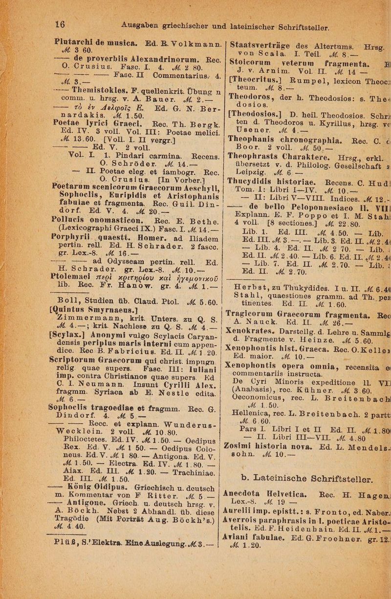 κά Φ ως ο) τος Ααββαῦθα ϱ Ίφο]ος πι. στον Ἐππίατο]ϊ ἆθ Ι1ΗΑΙΟΛ. Ἐᾶ, . Υο] πια η η. Βίπηταντοτίτᾶρο ἆθε Αθτίαπια. Ἡ 9.60 | ΄ | νοη βοφθ]ᾳα. 1. Τθ. ο 8.--- πο σσ ἆἄθ ρτονοτρ]ϊς Αἰθχαμάγἰποταπι. Ἐοο, Β{οἰσογΆΠπι γΥθίθΓυ η (γαρπιθη{α. το Ον Οταβίαθ. Ἐβμο, Ἱ. 4. ο ὃ 8θ. ὅ. ν. Αγηΐπι οι Π. ᾖἵ 14 --- | πα ο ση Ῥλρο, Π Οοπιπιοπίατίης. 4. [Τπουυγ]έας.] Ἑππιροί, Ἰοκίοοη Τ]ι ο ι-- νι ν.μ ο κο στι Ἡ πθπι]β{οἷ198. Ἐ'. ααθ]οπκκτίέ, ὕνιῃς τα ο ο το ΘΟπΊΤΑ. ᾱ. Ἠτεα. ν. Α. Βφδιάογ. ὁ9.-- νὰ 4ος Ἡ. Ἐηοοδοβίος: μα ή ο πα σὸ ἐν 4ελφοῖς Ε. Ὦ -ᾱ. Ν. Ῥοτ- ο ᾿ αν ος άρει. τς ιο ᾱ, α, 3 [Τμεοάοβίος.] ὍὈ. Ἠοί]. Τμοοᾶοβίοβ. Φο]ιχ) . κά Ῥοοίθο γιο) Οταθοὶ. Ἐθο. ΤΗ. Ῥοτακ. ον κ η απ. Ἐγτίχας, Άχερ. τε 14. ΤΨ. ὃ νοΙΙ. Ψο]. ΤΙ: Ῥοθίαθ πιθ]]ο]. ή σε δν μή « 19.60. [Νο 1. Ἡ τοτᾳτ.] | ΤΠεορ]απίς οχοπορταρλ]ᾳ, Ἆοο, ο. ὁ ---- ---- ἘἨα. τν. 9 το]]. | Βοος,. 9 το]. οί 50.--- ο σι το σαι 1. 1. Ῥπιδασί οαταΐπς. Ἐθοοπα. | ΤΠοοργλκίς ΟἨηχακέογο. Ἠτερ., οσ]. Ο. βΘοινδάοτ. οί 14.-- Ἀρογεθίζυ ν. ἆ. Ῥμί]ο]ος. 6θβθ11βομαὲ 3 οπ 1. Ἐοθίαθ θομ. οἱ Ἰαπιρορχ. Ἐθοι| Ιθἱραίᾳ. ῥ{ 6 -- ας νο κο ο. Οταβία8. [Πω γοτρον.] Τι ογάἰάῑδ Πδέογἰᾳῃθ. Έθοσης. 6. Πα ἅ΄ ΡΟΘἴΑΥΗΠΙ ΒΟΘΠΙ6ΘΓΗΠΗ (00Γ9ΟΦΟΓΗΠ1 ΑΘΒΟΥΙ, Τοπ. 1: Ποτί Ι--ΙΝ. ὁϱ 1ο.- Βορ]ιος]ῖδ, Επτίρίαϊς οἱ Απβίορμωὶς | πα: ΠΜ Υ-- ΥΠΠ. Τπάϊορι. 419... ἆλΡπἱωθ οἱ ἔταρπιθηία. Βθο. αα11. Ὀἶπ-,... ἆθ Ώε[]ο Ῥο]ομοππθκίκοο Ἡ, ΥΠ: .4οτΕ. Ἐάᾶ. ν. 4. «ς 20.--. Ἡπρ]απη. Ε. Ἐ. Ῥορρο οἱ 1. Μ. 8ὲ 91. Ῥο]]αοίς ΟΠΟΠΗΛΒΕΙΟΟΣ. Ἐθο. Ἑ. Βθέ]οθ. 4 νο]. [8 οδοΙοπθ».] ο 99.80. ος (1ιοχίοορταρΗ/ ἄχαθοί ΓΣ.) Ε.βο.Τ. {14 -- 1195. 1. Εά. ΙΠ. ο 4.50. - 1άν Ροτρηγ γα μλθδίύ. Ποπιθγ. αά Πα άθτα Ῥά. ΥΠ. «{έ ὃ.---.--- ΗἱΡ. 8. Ε. Π. 4: φοτύη. το. Ἐᾶ,. Η. ΒοιΏταᾶοτ. 9 {αβοο. --- ων. 4. Ρα Ἡ ο πο τι ο. Ρχ.Ἠοαπ.-δ. ϱ{16.-- Σά. Π. ο 29.40. --- 10. 6. Ε: 1. ός9δ : στ νᾶ Οἀγεθθαιη Ῥοτθῖη, το]. ΄ Ἐά. -- 15. τ. 14. Π. «ο 9.10. -- 18. Ἡ. Βοὐταᾶοχ. ρτ. 19χ.-8. ϱ.10.--- άν. ο - ο μιο]Ἰθηιαθὶ περὶ κ ιτηρίου καὶ ἡγεμογικοῦ | ------ Ἡ ολ πο ΜΜ. Ἠθο, Ἡτ. Ἡδπογ. ϱρτ 4. ο 1.-- Ἠοθτροβί,σα Τπακγᾶιᾶθα. Τ α. ΤΙ. {ά 6.448 ο. | Β{81, ᾳπθθεβίοπθ ϱταΠΙΠΙ. κ ΤΗ. Ρο Βοἱ11, Βαᾷΐθη Ἀδ. Οἰ9αᾶ. Ῥϊοι. ο 6.60. ὑποηίθρ. Ἐά, Τ. ο ι.60. μα. (πηίας ΘΠΙΥΓΗΛΘΗΒ.] | Ἐταρίοσγαπι ΘΓβΘΟΟΤΆΠΙ (χαρπιθηΐα. ο «21ΤΑΠΙΘΤΙΙΘΏη, Ἰνίξ. πίστα, σα ϱ. Β.Α. Νααοῖς, Εά. ΤΠ. ο 9δ.-- 46 4. Ἐπὶί Ναολ]οεο σα ϱ. 8. ωά 4---- | Χοποκγηίον., Βατείο]]μ. ἆ. Τ6το α. Βαπητο]ς [δοΥ]ηΣ.] μανίας μον μα ΟµτΥΑΠ- | Ἂᾱ- Ἐταρπιοηίθ ν. ΗθΊηζ9. 4 ὅ.60. ἀρπεῖς ρογ1ρΊΗ8 πιαΓΙΑ Τη{ΘΓΗ] οἑτη ὀρροή- ᾿ Χρῃορ]οη 19 Ι1Α6. 61188. Ἐθο. Ο.ΚοΙ191 ἄἱοο. Ἡροι Ἡ. ουσ] οἱ πς. Ἐα.ττ «1.20. | Ῥα αμίος μον. θ σος | Βοτ]ρίογ πι ΘΓΑΘΟΟΓΕΙΗ αἱ ομτίςυ. ἵπριμρῃ. ; Χρπορ]οη (ἱ9 οΡογΑ ΟΠΗ, τοοθπβίνα χθ]]ᾳ. 4π8θ Βαροτ. Βᾳ6ο. ΠΙ: Πυμηί | οοπιπιθητΏγ]1ϱ ἱπβίταοξα, ο πρ. οοπίταο ΟἨτ]ρίίθηος ᾳαθ9 8αροτ8. Ρὰ ο Οντί ΜΙποτίς θχρθά{Ηοπθ 1. νι ϱ. 1. Νθαπι ΑΏἨ. {παπί ΟΥΣΙ1Η ΑΙΟΧ. (Απαυαοίς), του. Κάμπο. «4 9.60. Γτᾶρπιπα. Ἀστίαρα ῦ Ἡ. Νοβί]ο οαἰ({α. 6 ε.--- ἤ Οοὀοποπιίοις, τθο. 1,. ῬτοἸίθη Ὦ ο] θωο | 1.50. ο ος ΒοΡΙιοςς ἐχαροφάίβδο δὲ ἔχαρπιπι. Ἐθο. 6. Ἡσ]]οηίσα, τθο. 1. Ἐτθϊἐθπ 8 οἩ. 9 ροχέέ Φλπνάοτ{ 4 ὁὅ5δ.-- | ώά 6.690. τ΄ πο στι 99ο. θἱ οχρ]απῃ. Ὑαπάρτας- Ῥατι 1. Τντὶ 1 οἱ Τ Εά. ΤΠ. ῥ{1.80 Ὑθσοκ]οίπ. 39 νο]. «10.90. | -- ΤΠ. Τοτί ΠΠ-. ΠΠ. ας άλ ϐϱ Ῥμα]οοίοίθςβ. Ἠά.Ι5σ. «1 5ο. -- Οοθάᾶΐριιθ , ο | Ἔοκ. Εὰ. Ύ. ος δθ.-- Οράΐρας Οαἱο. ) Ζοδἳπιὶ Ιἱκέοτία πογα, Εά, 1. Μονά ο] πθας. Βά. . ος 1 80. --- Απίίροπα. Μά.Υ.; ΒΟΝΣ. ο 10.--- ς ας 1.50. --- Βϊθοίτα. Εά. ΙΥ. «1.80. -- Ἁϊασ, Ἐά. Π. ας 1.90. --- Τταςμ1π]ᾳο. | Ἐ4, ΠΤΙ, ς ας 1 60. Ῥ. Τι8ίΘΙηί5οηθ ΒοἩτι{βίο]]ος., α ----- Κδπὶρ Οἱ4ΐἱρικ. τὶοσμίβο]ι α. ἄσαίβοἨ κ ο ος, ο πα. Κοπιπιοπίαχ νοη Ἡ Ἠ]είουν, {δ. | Απθθᾶοία ἨἩο]γοίϊοα, Ἐθο. Ἡ. Ἡαρο ος - 165Σ.-». ὁ 19 --- ώτοα ΑΠ{1ς60πθ. (πίθοΏ. α. ἀθιιίδοὮ Ίτεα, ν. ο . ο Α. Ώδομ. Νοῦει » Αὐμαπά]. Βλ. ἀἶοεο | Ααγο]Ἡ ἵπιρ. ορ]κέέ.: ϱ, Ἐτοπ{ο, θὰ. ΝΦῦθι Ἐχαρθάϊθ (Μ4ὲ Ῥοταδὶ Α αμ. Ώδο Ι«7.) | Αγοτγοῖς ραταργηκὶς ἔη 1. ροθίΐσαθ Αγὶδέο 4 40. ἰο]ΐ5. Ε4.Ε'. Ηοἱἀοπ]αίπ. Βά. ΠΠ. ά61. ο π---- : Αγία {αρμ]1θ. Ἐά. 6. Εχοσλπος. με. 1: 148, Β. Εἰθίίχα. πο Απο]θριηρ.ή{δ.-- οαά 1.20. ν νΕΝ δη | { ἵ
