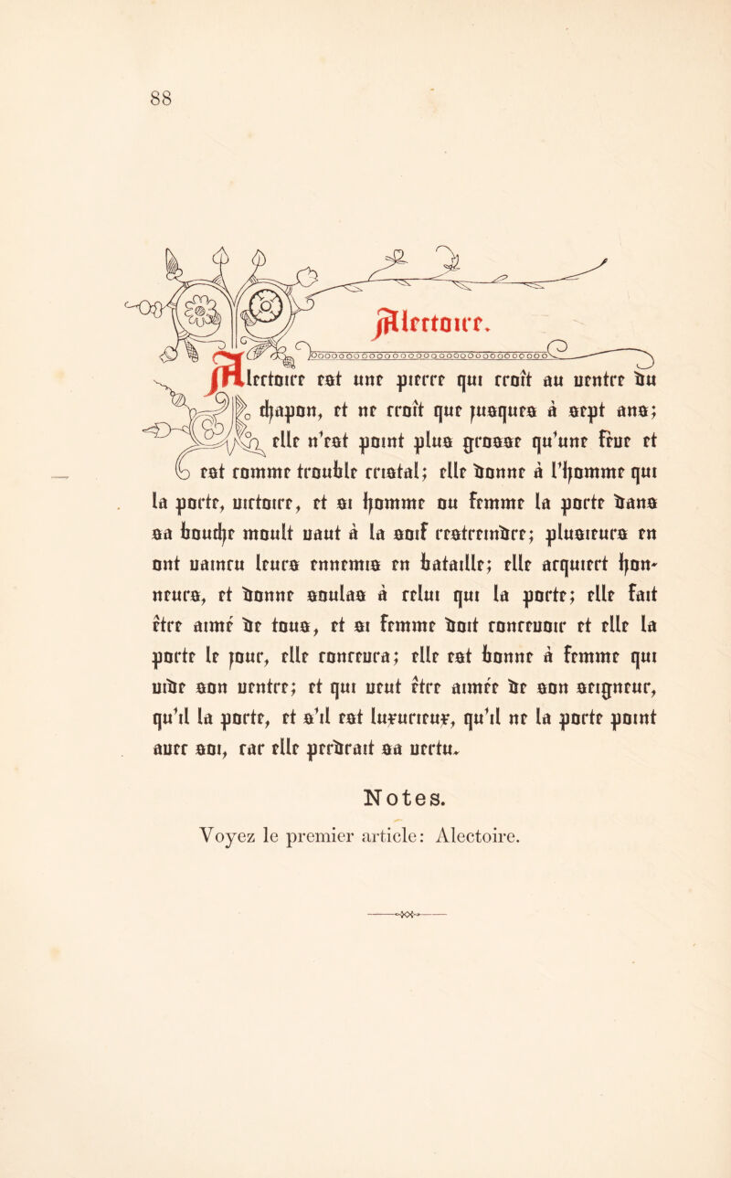 j^intouf. 'Oooooooooooooooooooooooooooooooo IfrtDicf rat «nr pirrrr qui rraît au urntrr îiu tlja^pon, rt nr rroît qur fuaqura à ar^it ana; rllr nVat ^lamt plua groaar qu’unr îrur rt rat rnmmr troublr matai; rlIr ïtnunr à rijommr qui la partr, uirtairr, rt ai Ijommr au frmmr la portr ïiana aa toutljr moult uaut à la aoif rratrrinïirr; pluairura rn ont uainru Irura rnnrmia rn hataillr; rllr arquirrt l^on» nrura, rt ïionnr aoulaa à rrlui qui la |Jortr; rllr fait rtrr aimr ïir toua, rt ai frmmr îioit ronrruoir rt rllr la portr Ir four, rllr ronrrura; rllr rat linnnr à frmmr qui mtir aon urntrr; rt qui urut rtrr aimrr ïrr aon arignrur, qu’il la jportr, rt a’il rat lu^ruriru-r, qu’il nr la yortr f oint aurr aoi, rar rllr prrïirait aa urrtu» Notes.