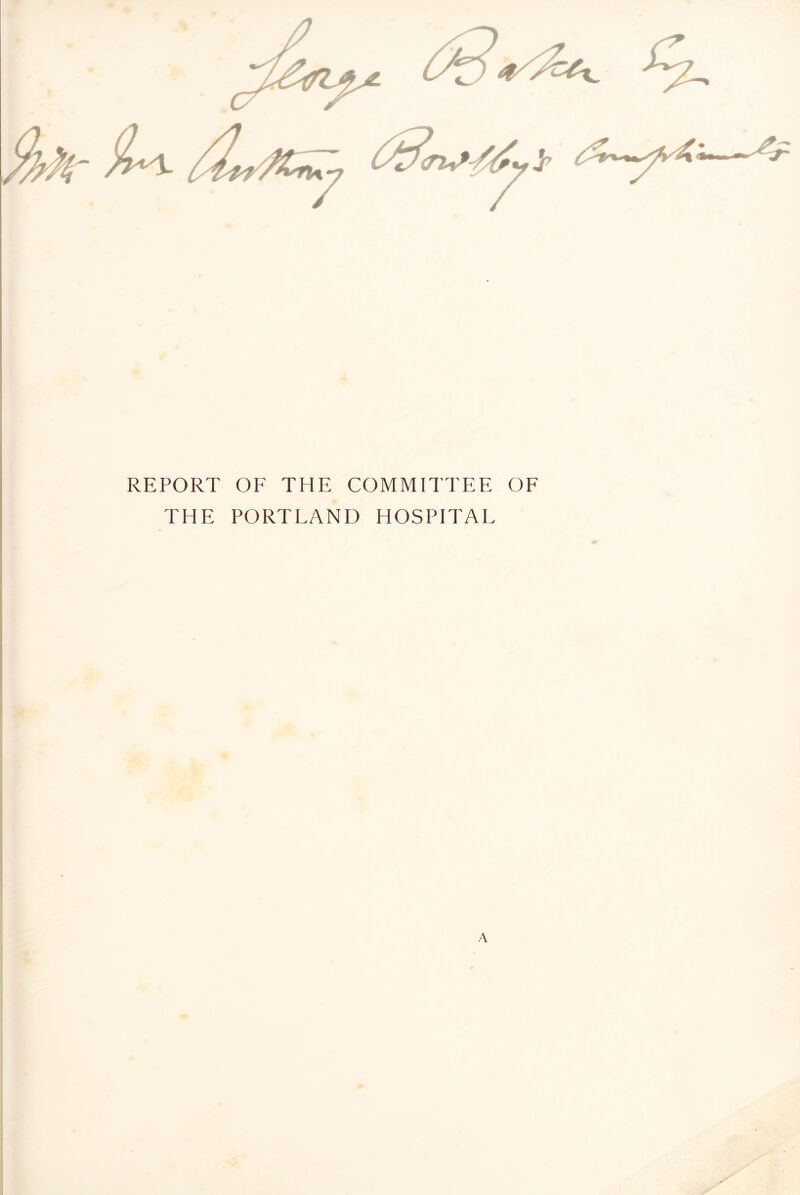 REPORT OF THE COMMITTEE OF THE PORTLAND HOSPITAL