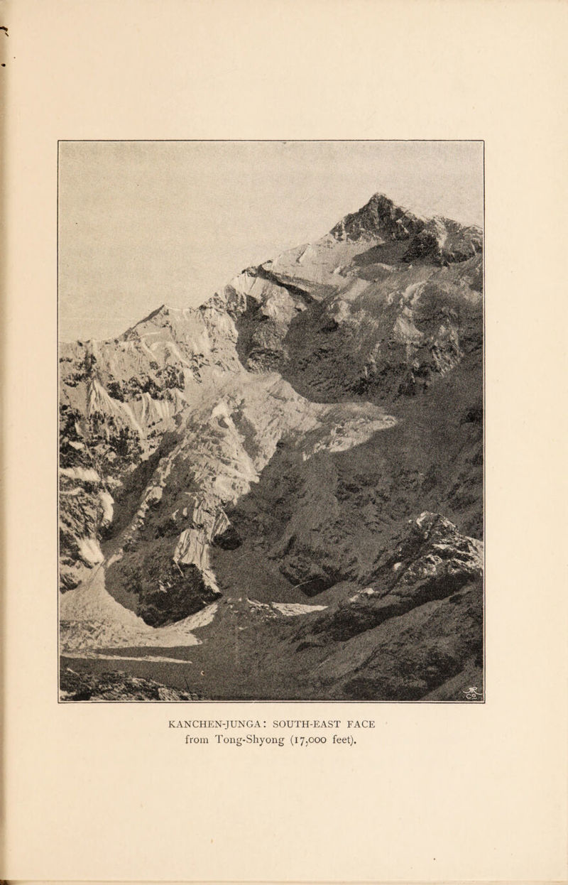 KANCHEN-JUNGA: SOUTH-EAST FACE from Tong-Shyong (17,000 feet).