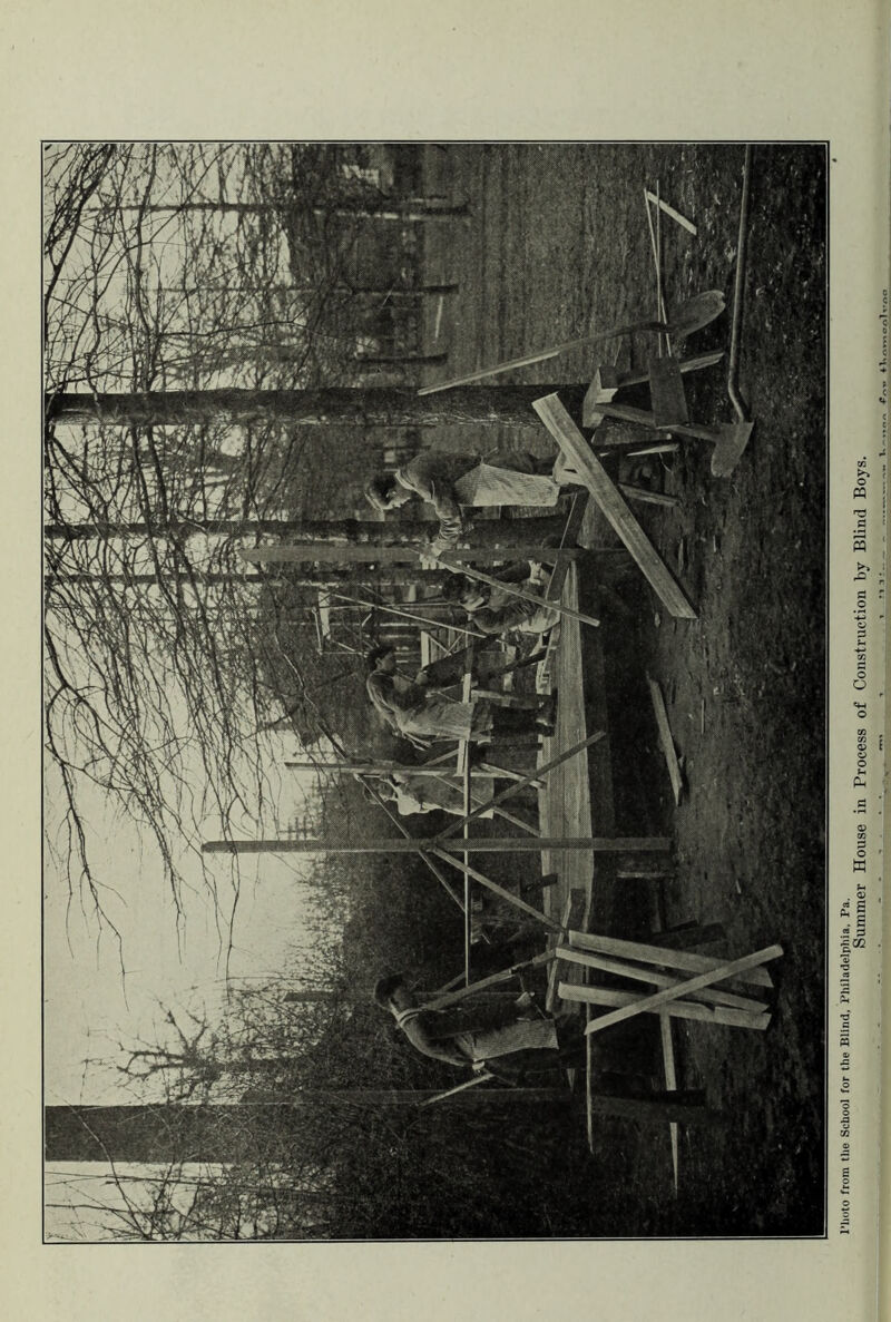 Summer House in Process of Construction by Blind Boys.