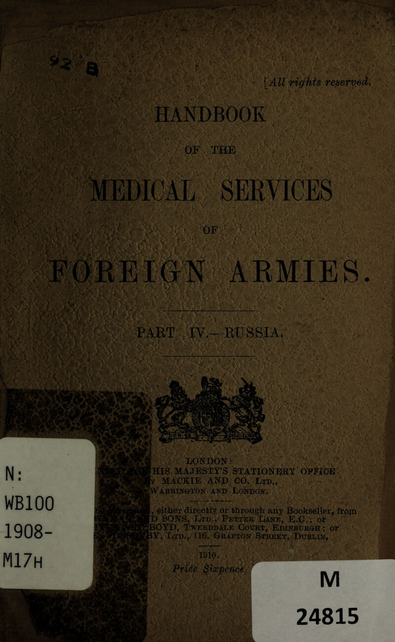 ■^■f-v*-.' k-\ ' /A‘-' '- i:?- •■' ' '■. ■■!■ - t NvaA} A / >'. <:'-'.i ’- 'A ' 'A'/''^-r, , y '.- ‘ '•/■'■ , . ' riffkis reiser^d, HANDBOOK OF\ THE f SA wy^yyy ■■■■:' ppStpiOAL SERVICES AEMIES. ■ ;;■ IDONDON: '. ' ; .'■ , '/ •' ..■' Hia MAJESTY'S STATl'ONEKY OimOE' IVIACXIB ANP CO. Xtd./ ARRiNal’ON ASTD LoilDdlf. r / , either directly oi: thorough any Bookseller, from :D sons, \Ijtd.>' Fetter Pane, ij.G.; oir 30YD, TwEeddale GotTRT, Edinburoh ; ot' y, Ltd., 116’» Grafton Street, (Publin, . ... IGip. . . P.rUe ^ixpenne), M 24815