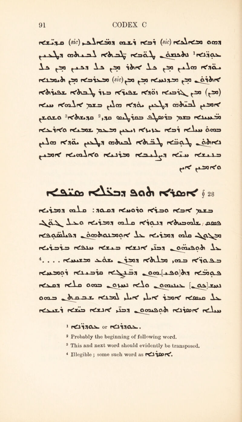 y<g.l'.VD rda^ (sic) ocn.1 ^ 1 %\n cnivj-aA rtlna^ A.-& A.^ \h\f^ A^ ^^Acn k'.icL* ^ rCaVfcJSo ^ rtLjjiJ.vsa ^ f<^iA.gia, f<'4uaA^ 1V.3 r<'*ii^x- r<':io\ r<lArji\^ {^^) rtUM r<'caAf<' )qx^ ^Acd K'.icu cniu^ ^J50f<' ^x.CJC.O ^K'd^ZAiiis ^).V3 QaA^ixin »aA^00i3 pcLZa rtL2^ir<0 rtU-^xx^ ^a:^\ r<'wv^ rrf \xs» ocaa ^Acd f<n6^ cn&u^A f<hv ii\^ rtl»caAt<0 n^lx-liJSO r^JL^.l^ ^:sor^Ci Kl^lfh r^XsLaa &o^ r^\oor^ § 28 r<l*i:»:i cqAjq : .10.-0.1 KImOio f<'vao r<j=ir< yut^ A-^O caA-o r<'iOJ.i r<'d\ASorAx. / .Afio^ r^OfioixSii A:^ coAo .^o^^ rd*i^V=3 r<lx-i..3 rt!aJkf<' >.13.1 ^ocrix^oh\ A^ ^. . . . KUxiJB^ ^oza r<'^A:5o >ca-a K'lO^-s rtUiJ^oi rd^^io .,,Ooa-[-*-^o]i>i r<lioo^ ocoa rtlAo ^^^orxOa^ [.,^o^]_z*jJ Ocojo rtli:^ >i*i< ►Lr^' iJ50r<' rdfiona A:^ 1 rtlzxa ►ia.i «^cax^o^ T<!lV»f< r<lAx»> • 1 r0i.l02k. or rCli.iO^. 2 Probably the beginning of following word. ^ This and next word should evidently be transposed. * Illegible ; some such word as n^lfiOi^.
