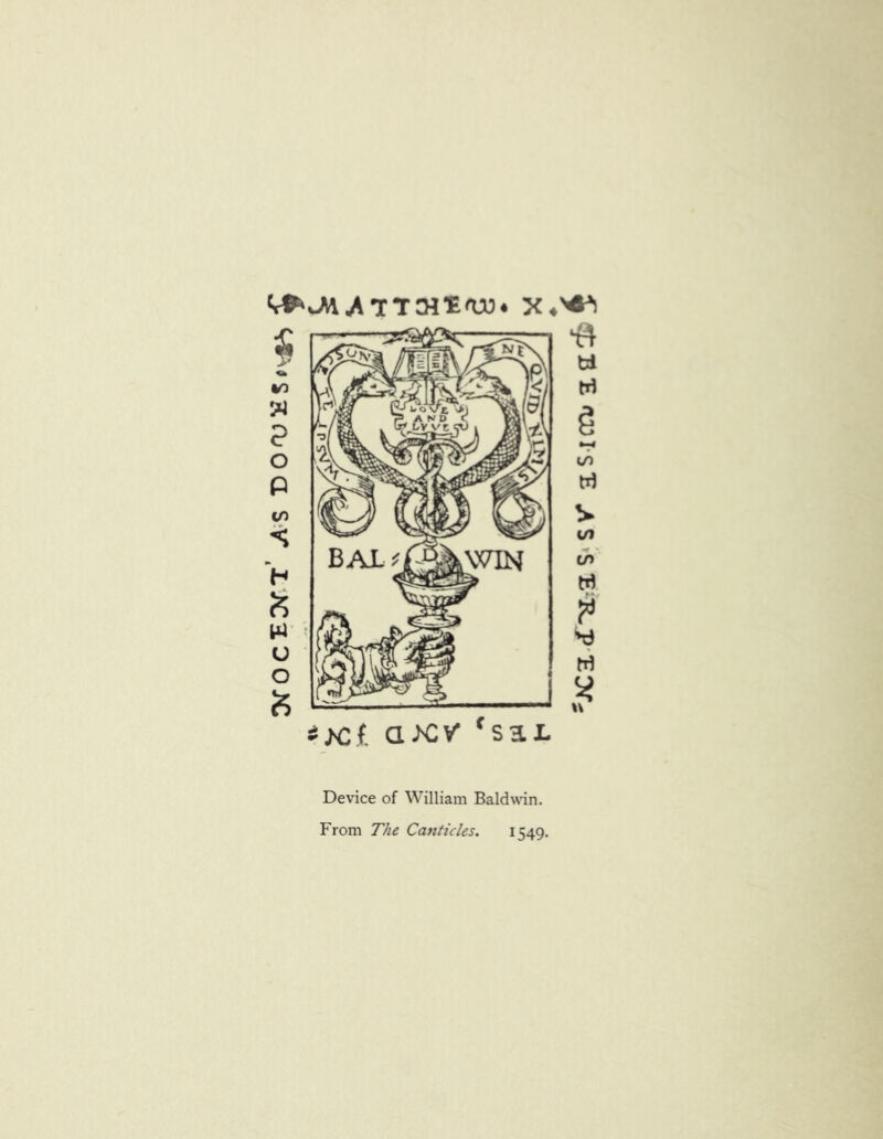 Device of William Baldwin. From The Canticles. 1549.