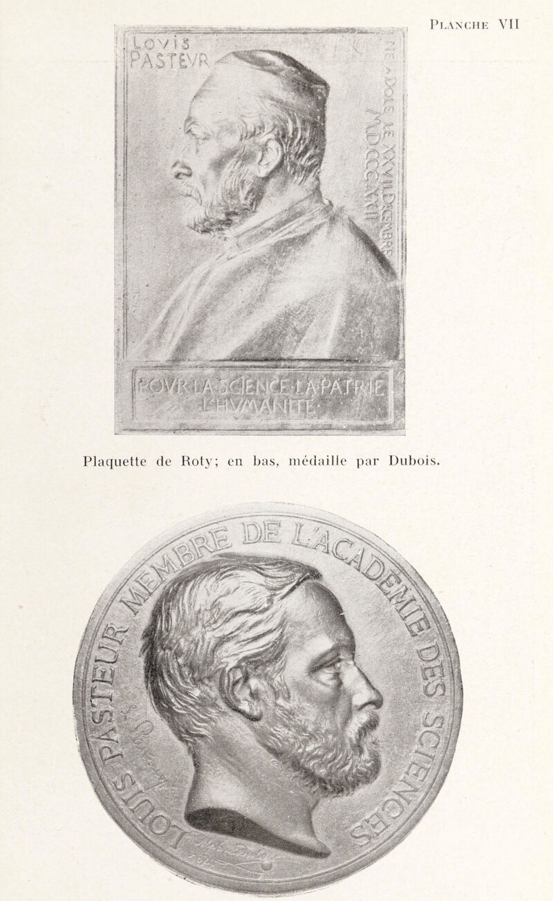 Plaquette de Roty; cn bas, mcVlaille par Dubois.