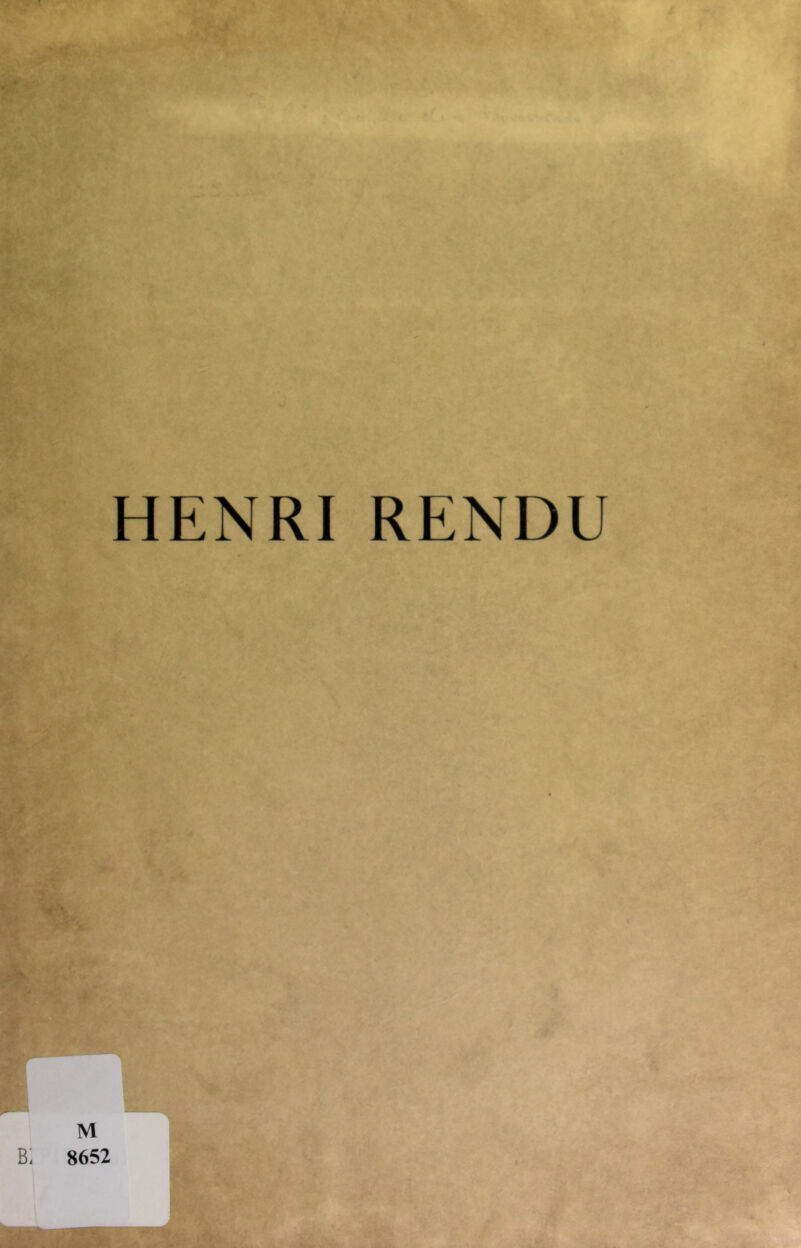 HENRI RENDU