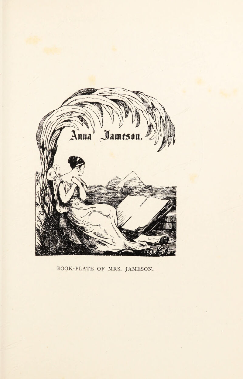 BOOK-PLATE OF MRS. JAMESON.