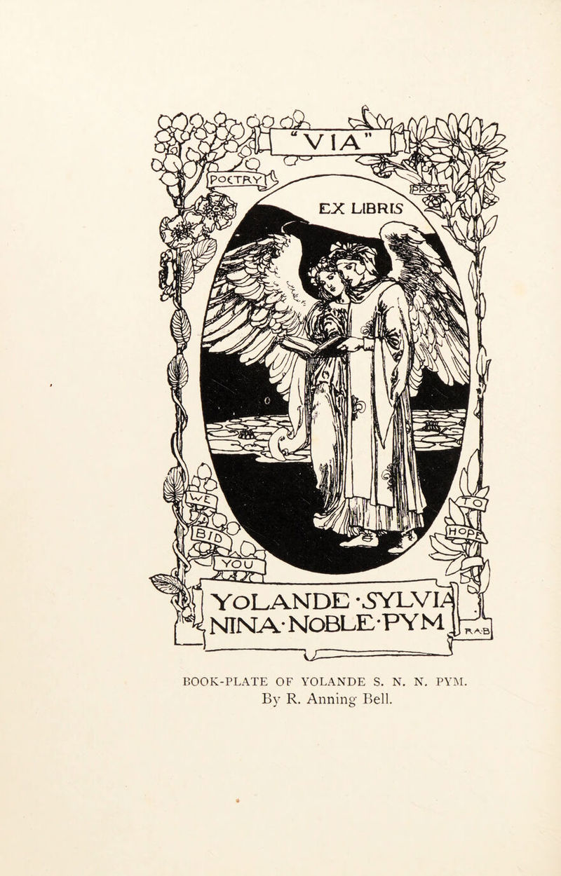 BOOK-PLATE OF YOLANDE S. N. N. PYM. By R, Alining Bell. 4