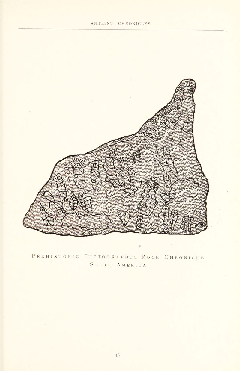 Prehistoric Pictographic Rock Chronicle South America
