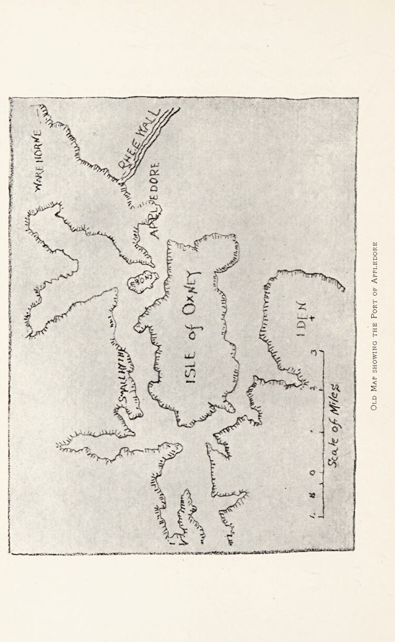 Old Map showing the Port of Appledore