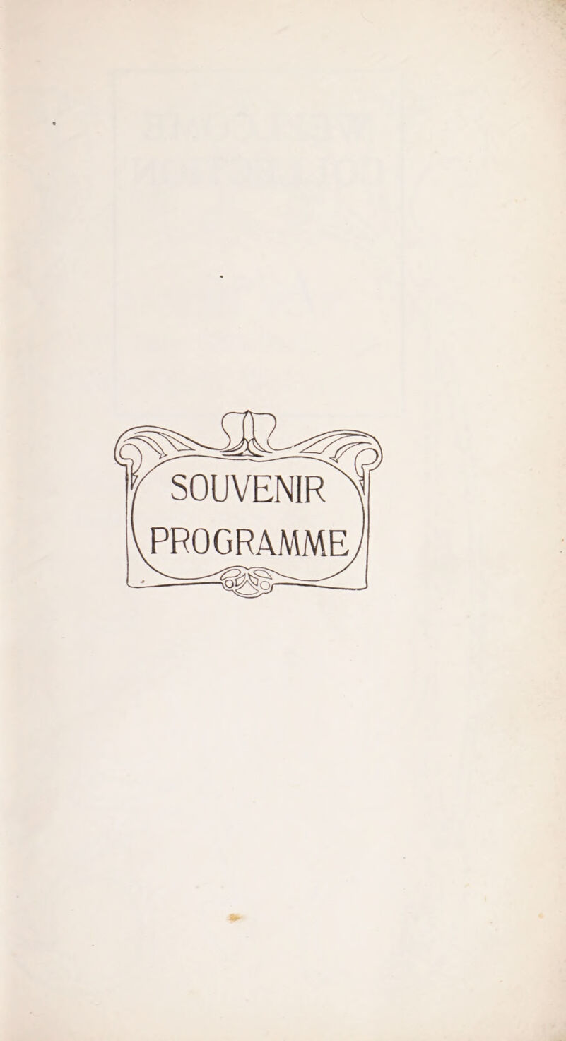 SOUVENIR PROGRAMME