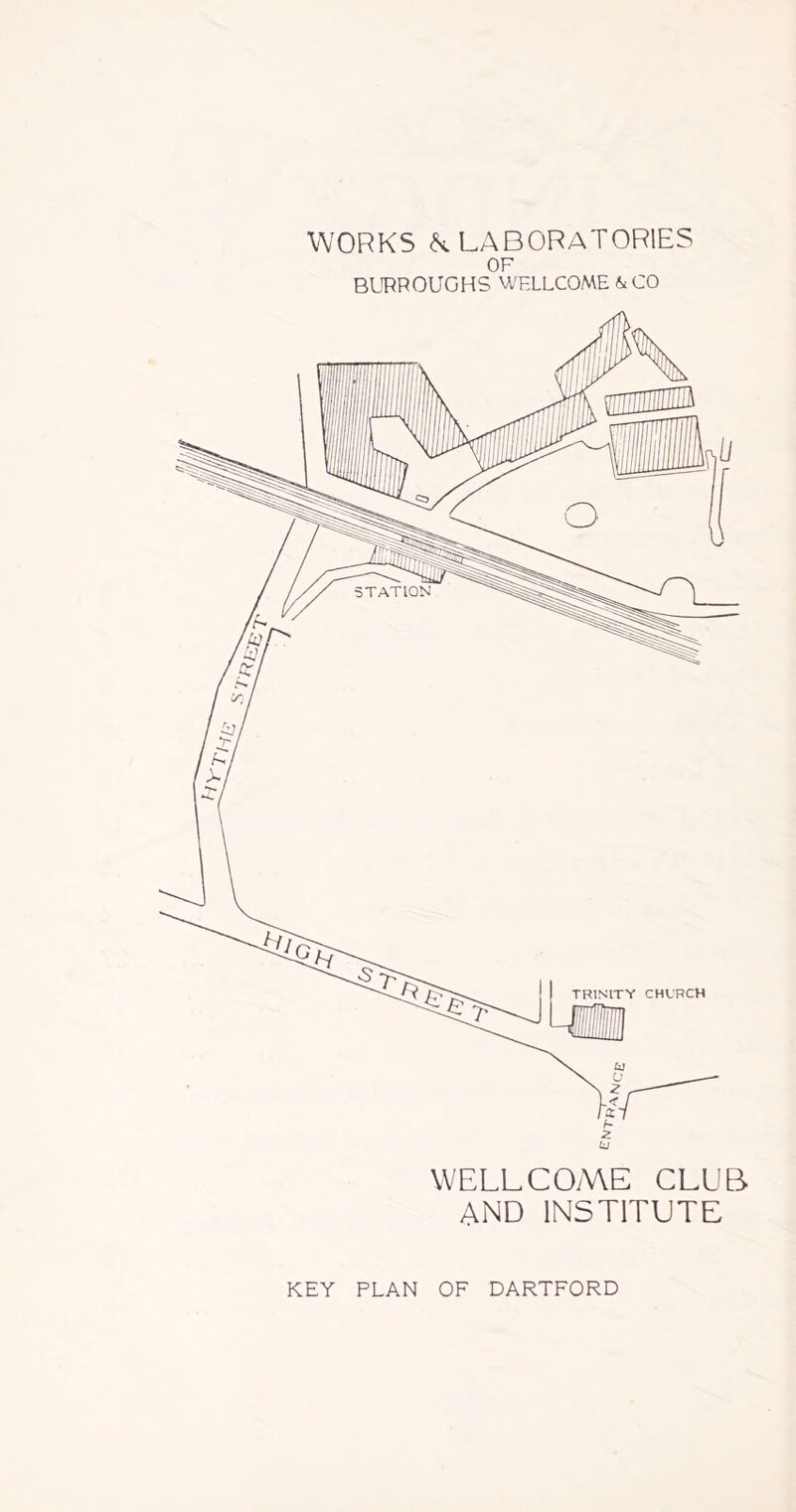 WELLCOME CLUB AND INSTITUTE KEY PLAN OF DARTFORD