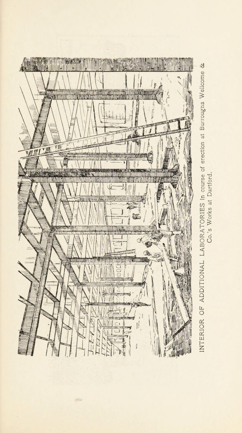 INTERIOR OF ADDITIONAL LABORATORIES in course of erection at Burrougns Wellcome Co.’s Works at Dartford.