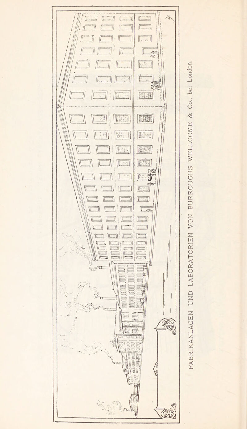 FABRIKANLAGEN UND LABORATORIEN VON BURROUGHS WELLGOME & Co., bei London.