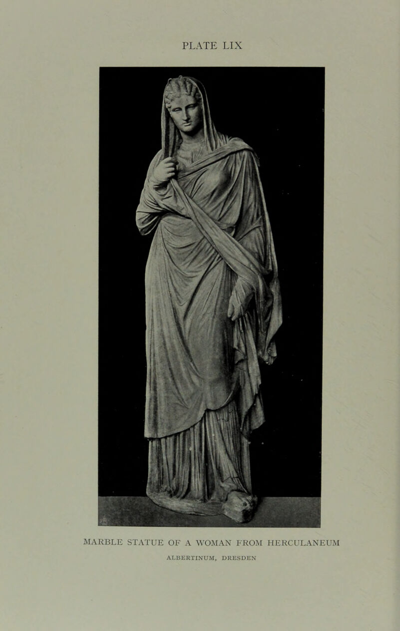 MARBLE STATUE OF A WOMAN FROiNI HERCULANEUM ALBERTINUM, DRESDEN