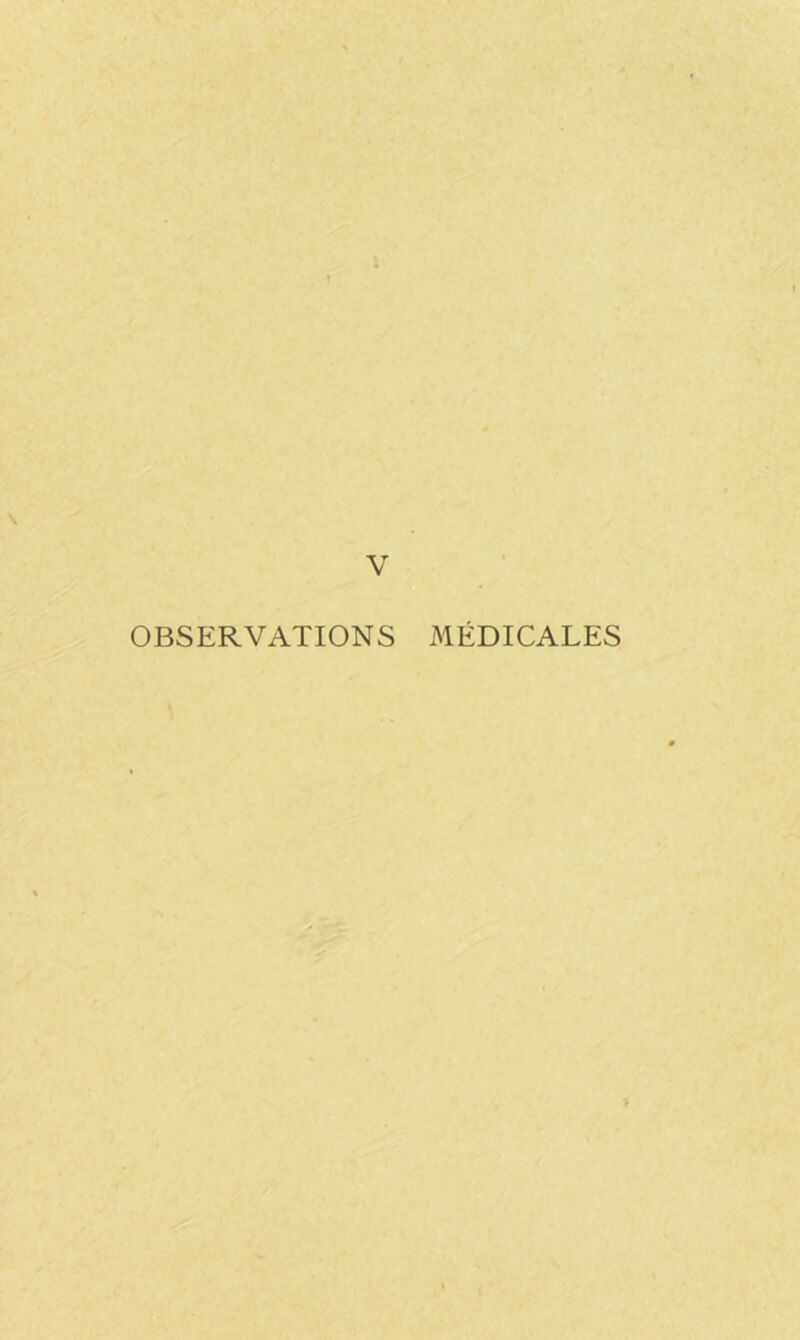 OBSERVATIONS MÉDICALES