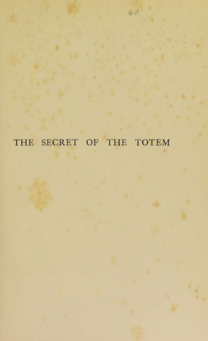 THE SECRET OF THE TOTEM