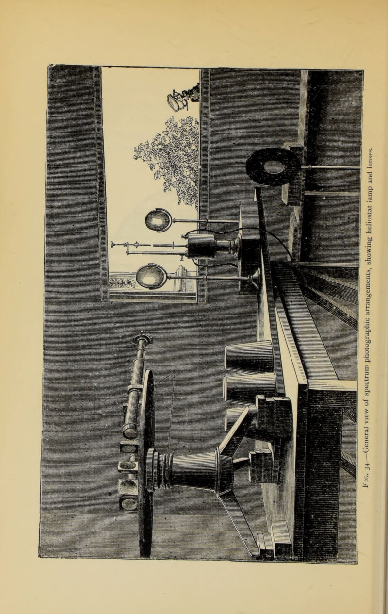 , General view of speelruin photographic arrangements, showing heliostat iamp anti lenses.