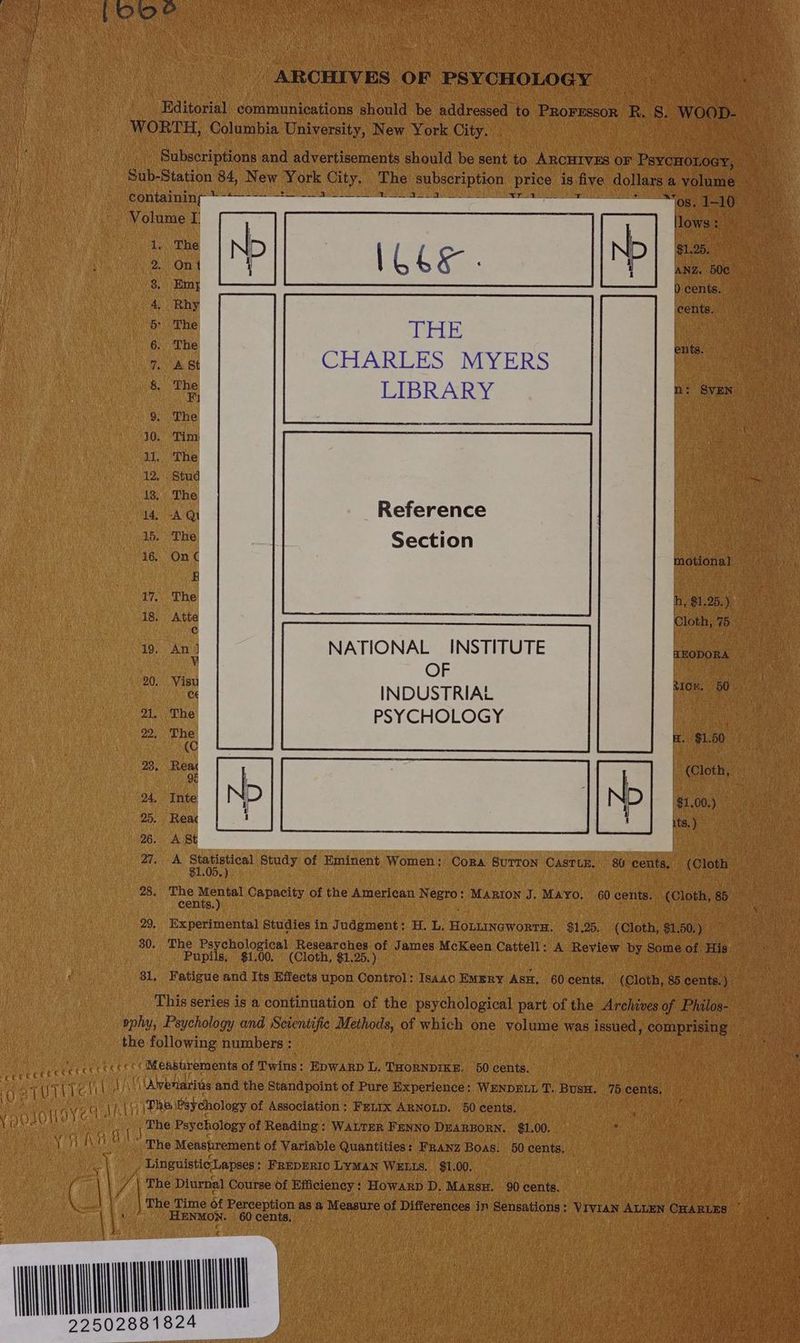 : THE CHARLES MYERS LIBRARY Section NATIONAL INSTITUTE OF INDUSTRIAL PSYCHOLOGY ms de \ Ra it ty aie f » AS at { 5 SO Dare. if f a, a » M ¢ h uf ‘ nnn