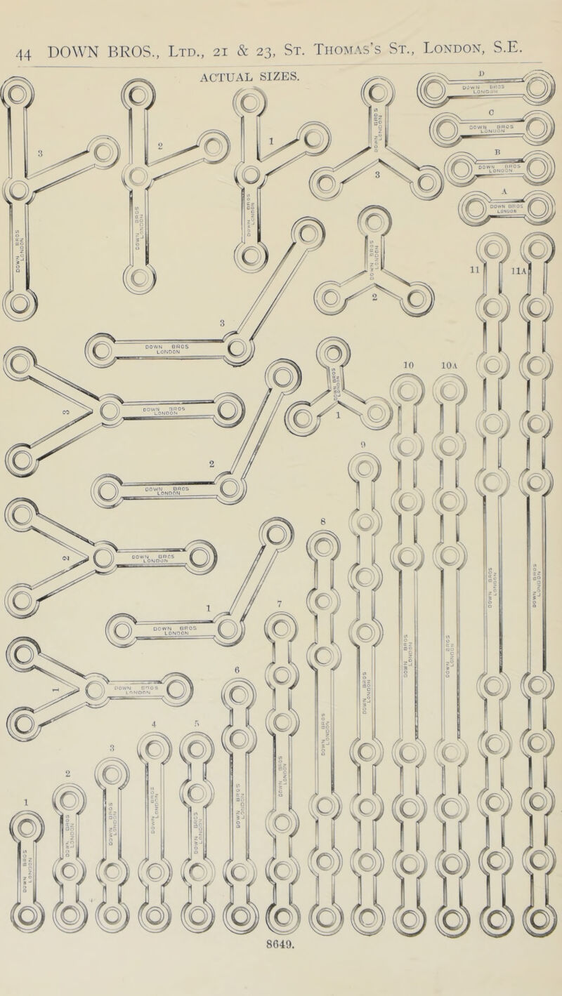 ACTUAL SIZES, DOwU DUOS L0I-»0.>M DOWN LONDON DOWN RPOS LONOQN DOWN QROS LONUOH DOWN 0ROS LONDON DOWN nnos LONDON DOWN BROS LONDON DOWN BROS LONDON DOWN BROS LONDON DOWN enos L o M n n N 8649.