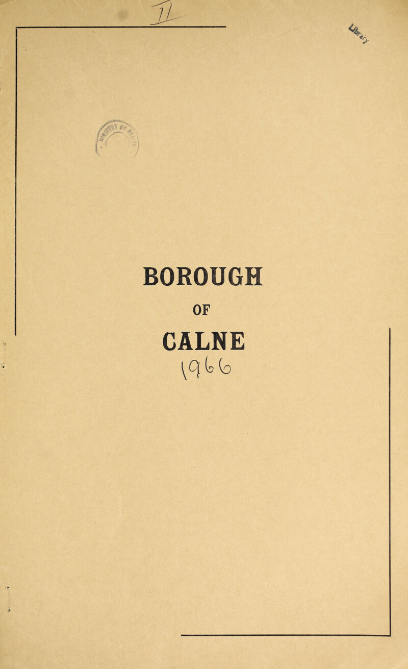 BOROUGH OF CALNE (d (o