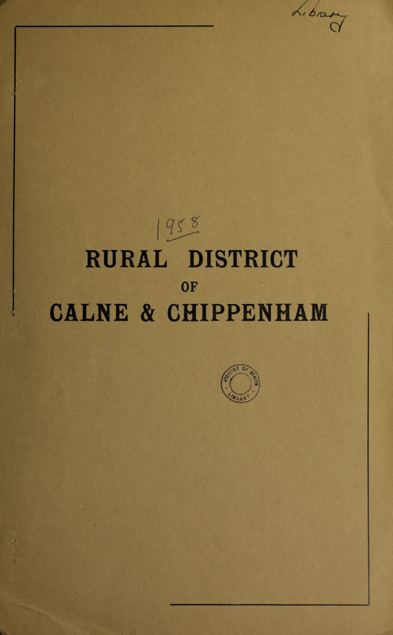tr.. RURAL DISTRICT OF & CHIPPENHA ... ' . ' .■ rS