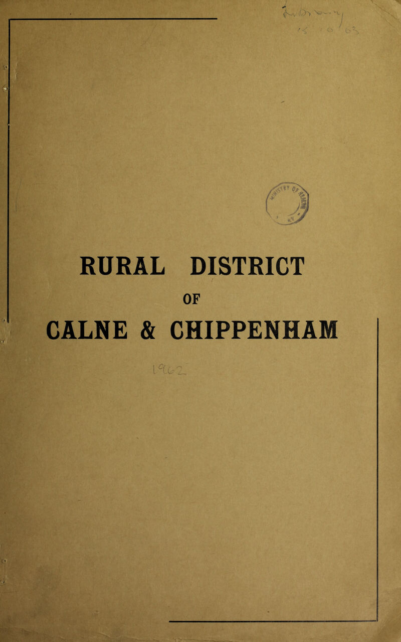 r ''V RURAL DISTRICT OF GALNE & CHIPPENHAM