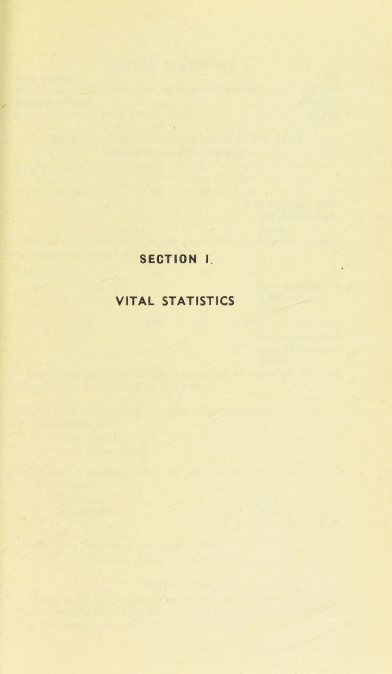 VITAL STATISTICS