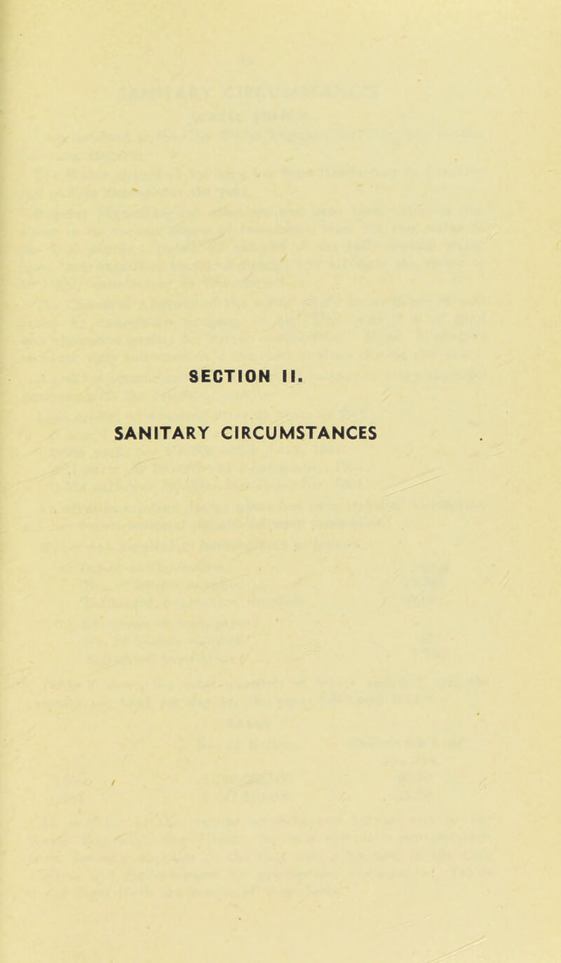 SANITARY CIRCUMSTANCES
