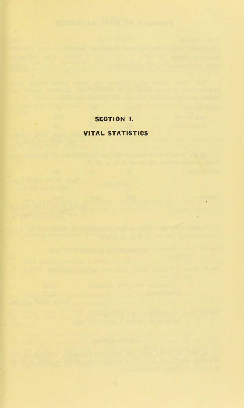 VITAL STATISTICS