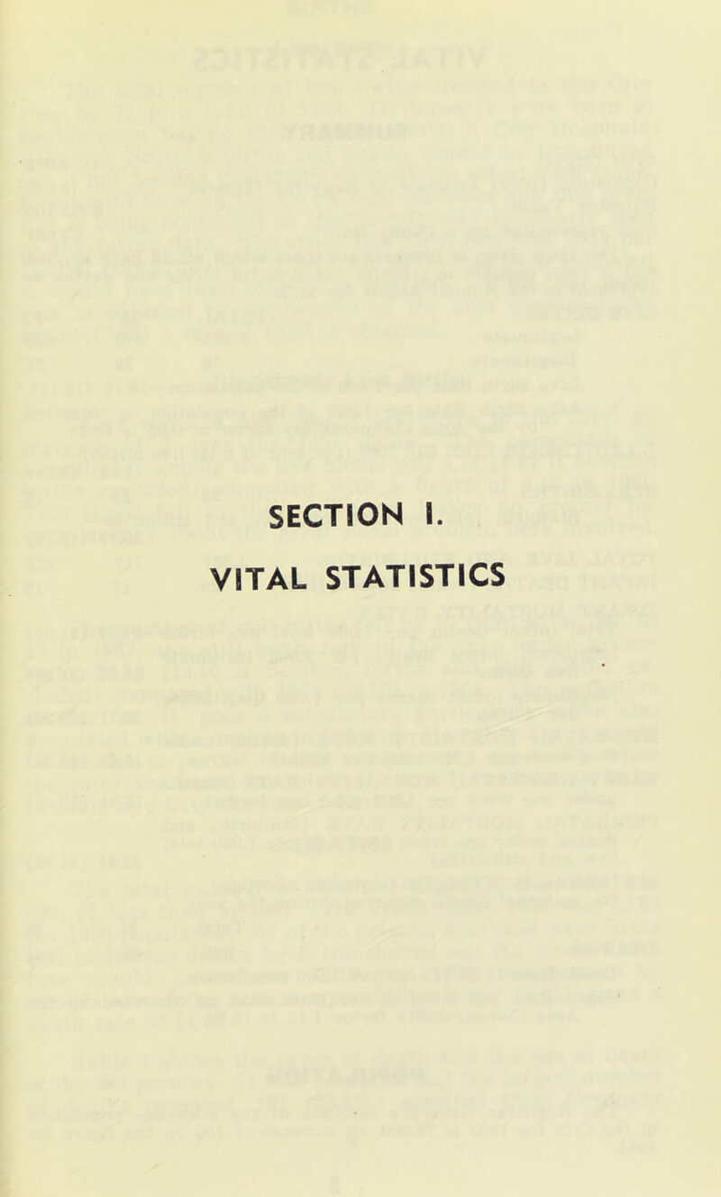 VITAL STATISTICS