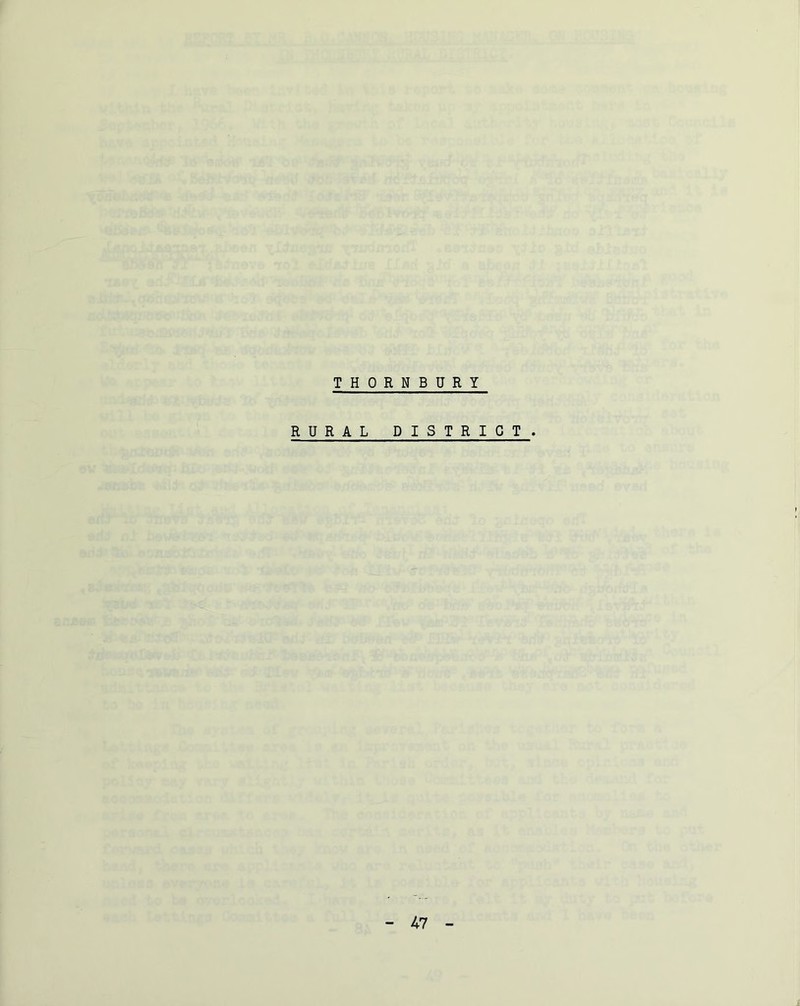 THORMBURY RURAL DISTRICT.