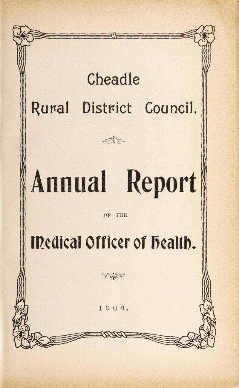 Hupal DistPict Council, Annual Report OF THE n^cdical Officer of Rcalih.