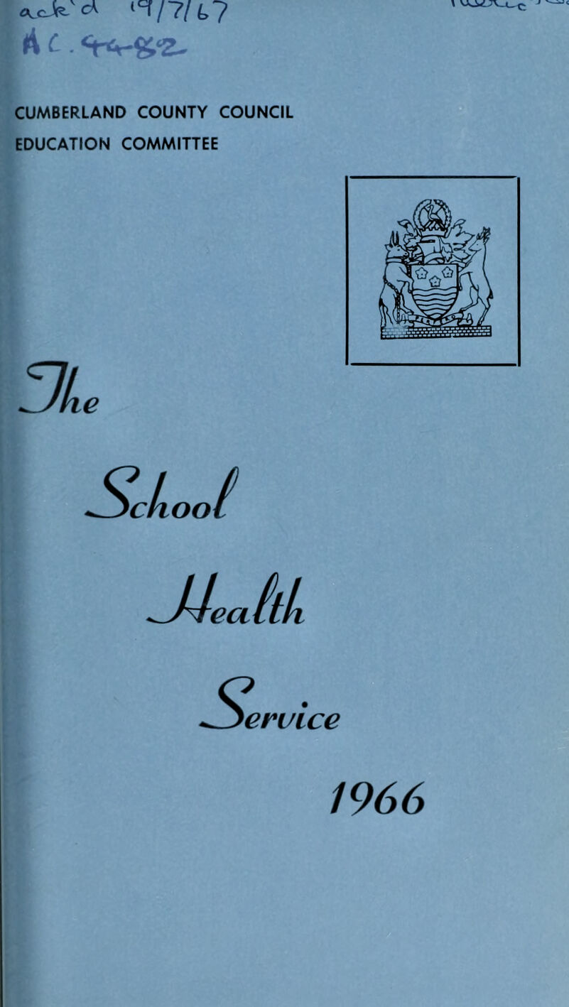 CUMBERLAND COUNTY COUNCIL EDUCATION COMMITTEE 1966