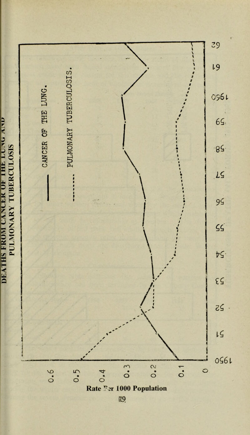 39 • • *00 o o o Rate 1000 Population 19 0S6i 6^. 8^ K- ■ 0^61 119.