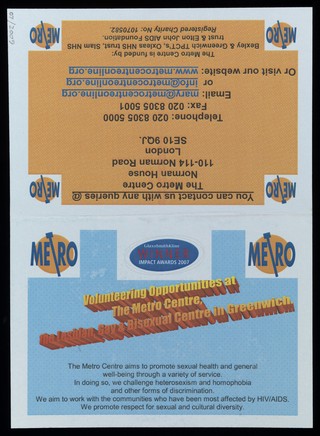 Volunteering opportunities at the Metro Centre, the lesbian, gay & bisexual centre in Greenwich / Metro.