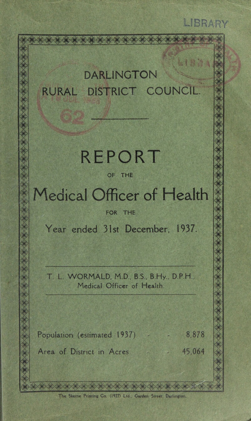 LIBRARY The Skcmc Printing Co. (1927) Ltd.. Ovden Sireoi, Dkriington.