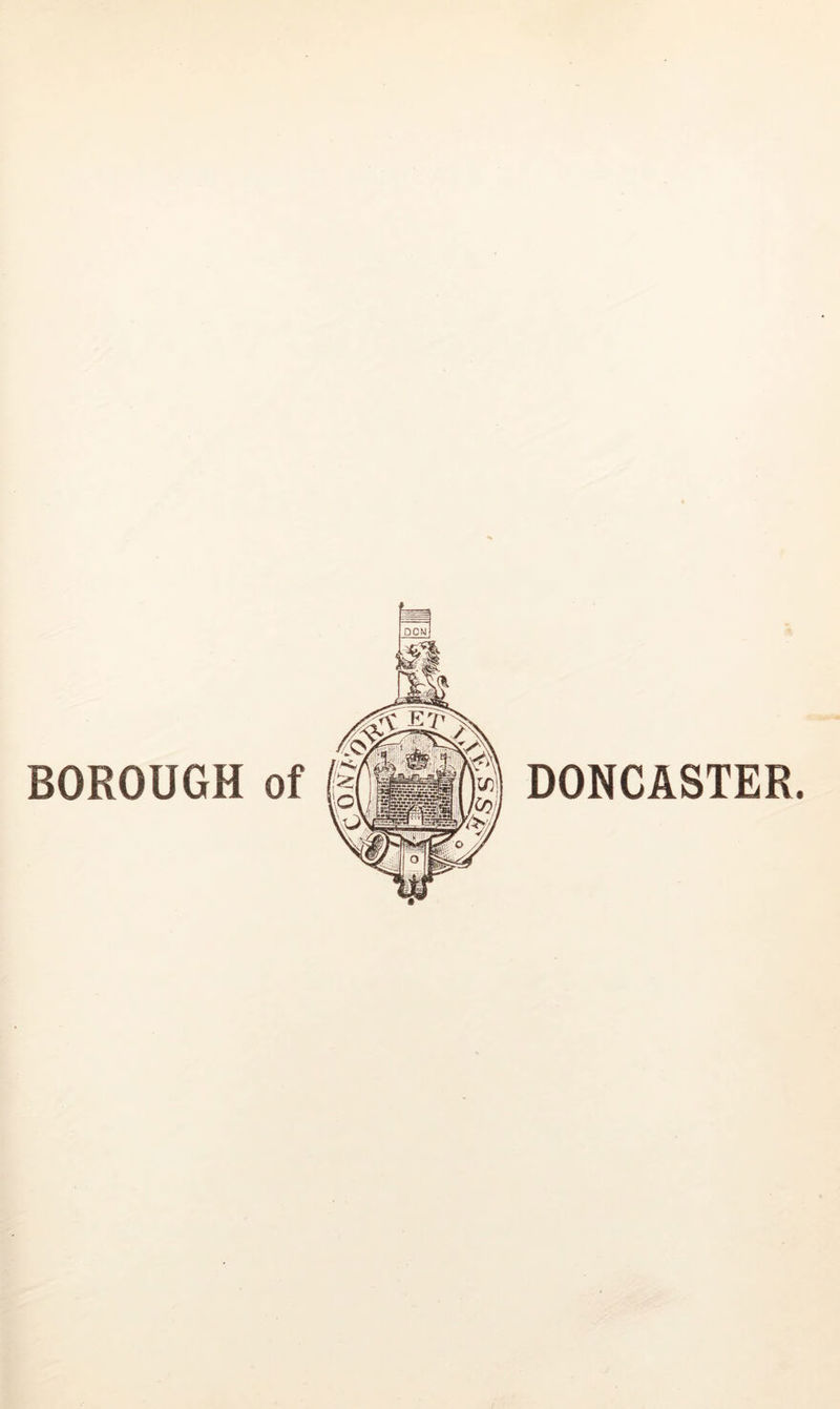 BOROUGH of DONCASTER.