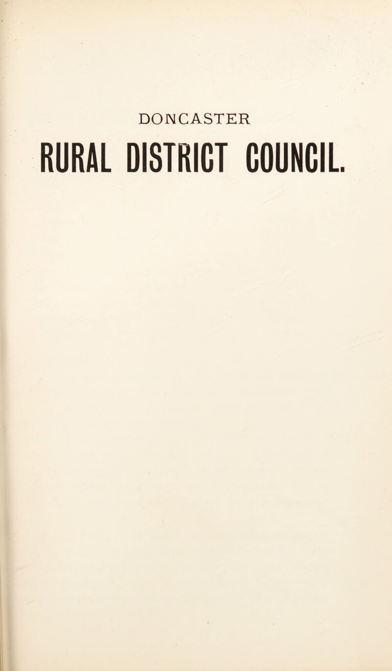 DONCASTER RURAL DISTRICT COUNCIL